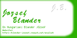 jozsef blander business card